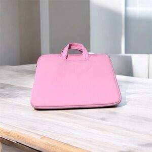 Pink Laptop Sleeve Carry Case with Handles NWOT